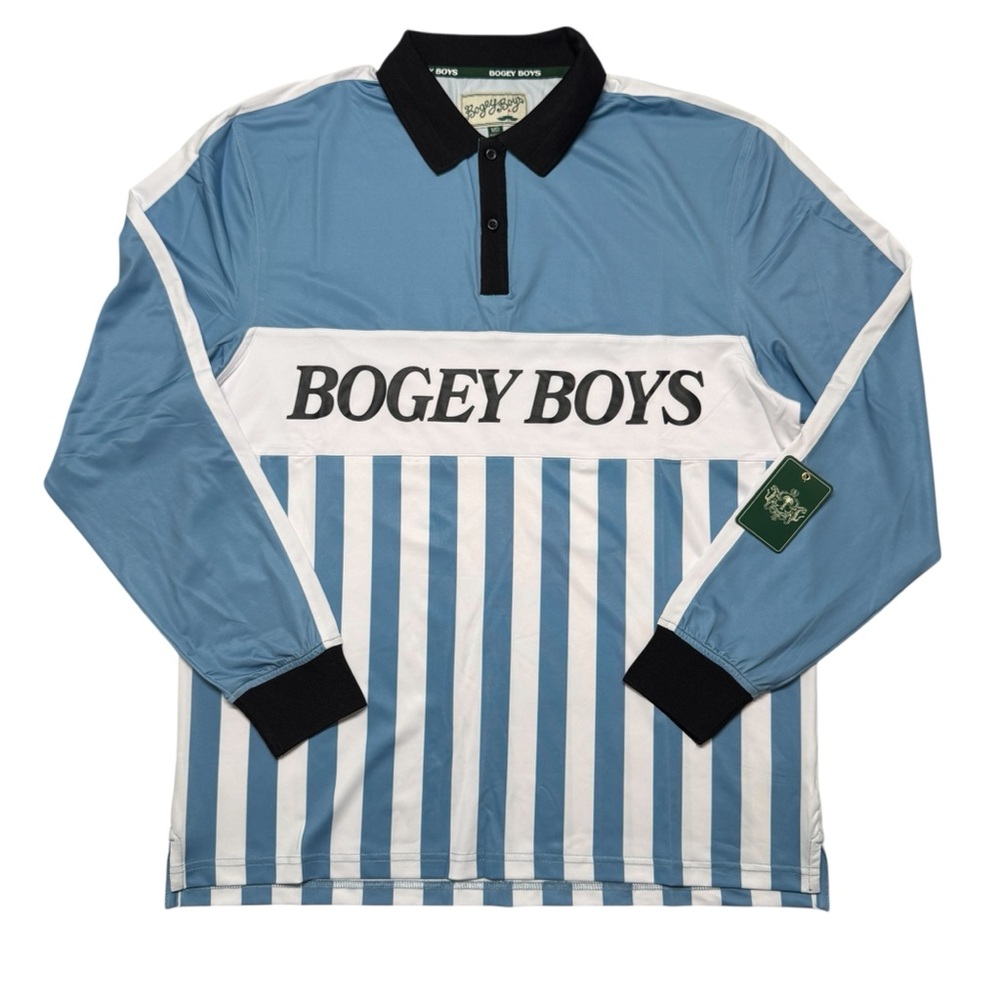 Bogey Boys Rugby Jersey Golf Polo Shirt Long Sleeves Men’s Size Medium NEW